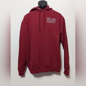 Men's Burgundy Ace Family Elephant Hooded Sweatshirt Size Large
